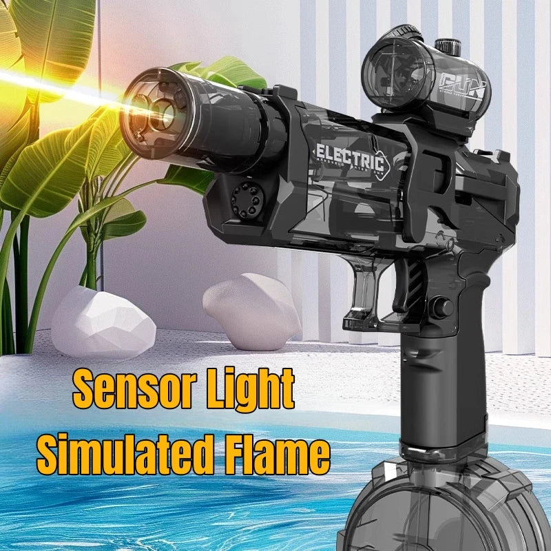 Simulated Flame Electric Water Gun with Lights – Kids’ Outdoor Pool & Beach Toy